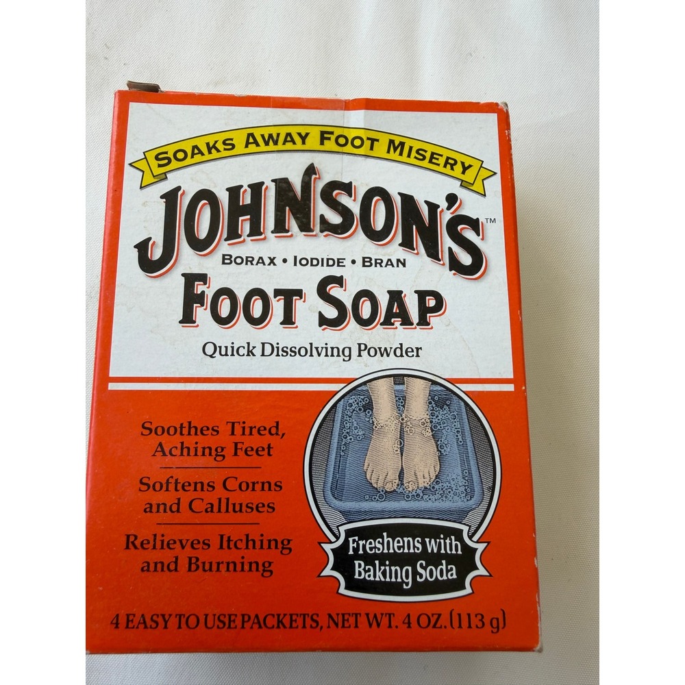 Johnson's Quick Dissolving Foot Soap Powder 3 Packets
